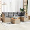 vidaXL Garden Sofa Set Beige, Light Grey, Brown