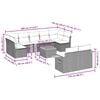 vidaXL 10 Piece Patio Sofa Set with Cushions Grey Poly Rattan (US only)