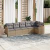 vidaXL Garden Sofa Set Mix Beige