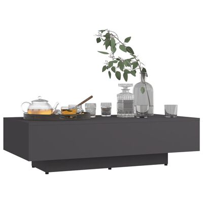 vidaXL Coffee Table Gray 39.4"x19.5"x12.2" Engineered Wood