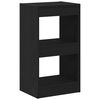 vidaXL Book Cabinet Black Oak 15.75 x 11.81 x 28.15 in Engineered Wood
