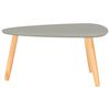 vidaXL Coffee Table Set of 2 Grey Solid pinewood legs and MDF top Simple