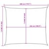 vidaXL Sun Shade Sail Sand 9.8x8.2' 100% Polyester Oxford