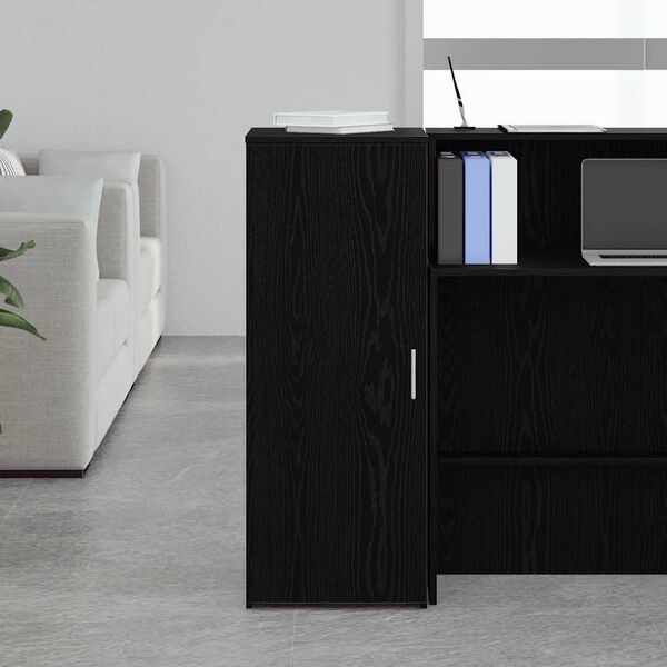 vidaXL Storage Cabinet Black Engineered wood Compact Storage Cabinet