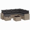 vidaXL Garden Sofa Set Grey Poly Rattan Large Modular Garden Sofa Set