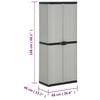 vidaXL Garden Storage Cabinet Grey PVC Medium Garden Storage Cabinet