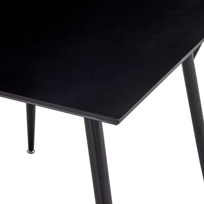 vidaXL Dining Table Black 31.7"x31.7"x28.7" MDF