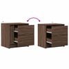 vidaXL Bedside Cabinet Brown oak Engineered wood Bedside Cabinet