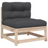 vidaXL Patio Sofa Set Anthracite Solid pine wood and Oxford fabric