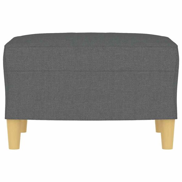 vidaXL Footstool Dark grey 100% polyester fabric Compact Footstool