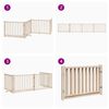 vidaXL Dog Gate with Door Foldable 4 Panels 126.0 " Solid Wood Fir