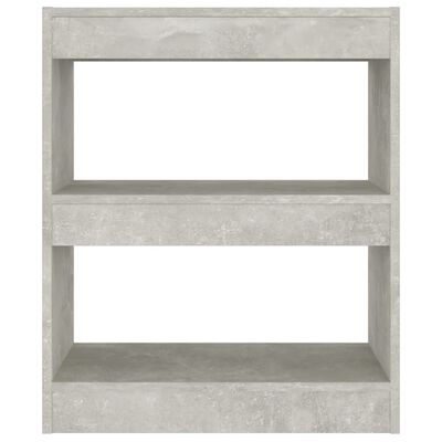 vidaXL Book Cabinet/Room Divider Concrete Gray 23.6"x11.8"x28.3"