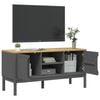 vidaXL TV Cabinet Gray Solid Pine Wood Small TV Cabinet Rectangular