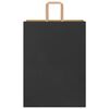 vidaXL Paper Bags 50 pcs with Handles Black 32x17x44 cm