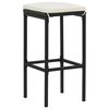 vidaXL Garden Bar Set Black and Cream White