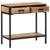 vidaXL Console Table 27.6"x13.8"x27.6" Solid Rough Wood Mango