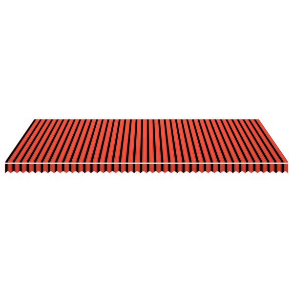 vidaXL Awning Orange and brown (striped) Polyester with PU coating