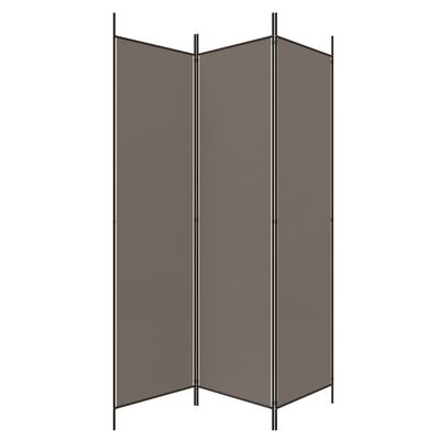 vidaXL 3-Panel Room Divider Anthracite 59.1"x78.7" Fabric