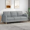 vidaXL 3-seater Sofa Light Grey Fabric (100% polyester), metal, textilene