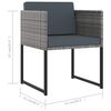 vidaXL Garden Dining Set Grey