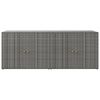 vidaXL Garden Storage Cabinet Grey PE Rattan Medium