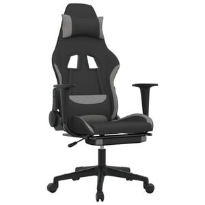 vidaXL Gaming Chair Black and Light Gray