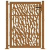 vidaXL Garden Gate 39.4x49.2" Weathering Steel Trace Design