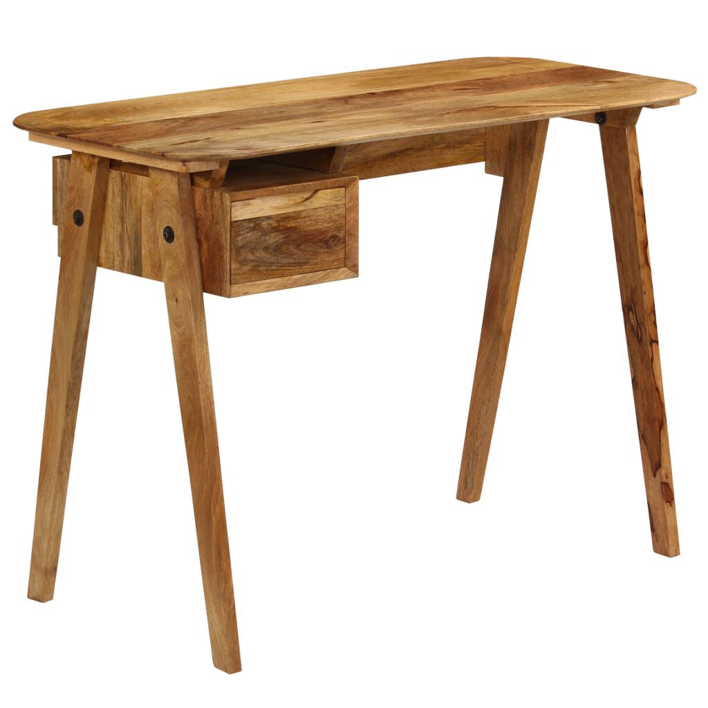 vidaXL Writing Desk Natural Mango Wood Solid Mango Wood Medium