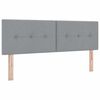 vidaXL Box Spring Bed with Mattress Light gray 55.1" x 78.7" fabric