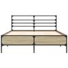 vidaXL Bed Frame Sonoma oak Engineered wood, metal Full Bed Frame
