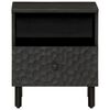 vidaXL Bedside Cabinet Black Solid mango wood, engineered wood, iron