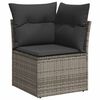vidaXL Garden Sofa Set Light Gray PE Rattan Large Modular