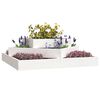 vidaXL Planter White Solid pine wood Large Decorative Inlays Planter