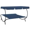 vidaXL Lounge Bed Blue Oxford fabric Double Seats Many