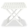 vidaXL Garden Furniture Set White Plastic Foldable Bistro Table