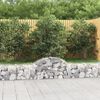 vidaXL Gabion Basket Set of 3 Silver Galvanized iron Large