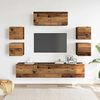 vidaXL TV Cabinet Set Old wood Engineered wood 7 Piece Set