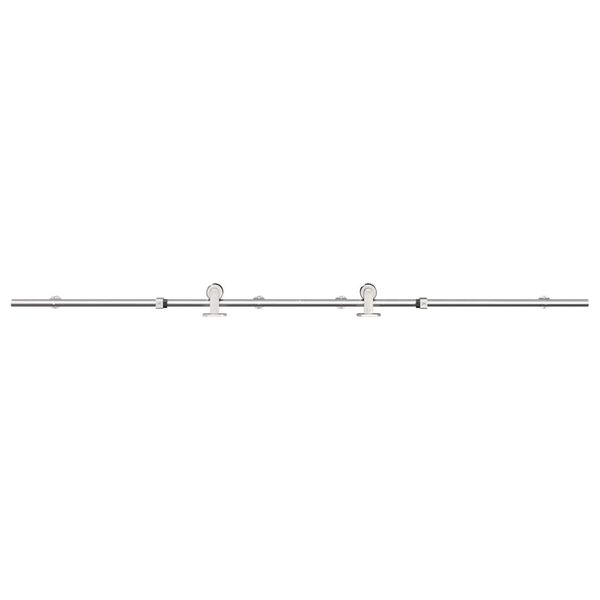 vidaXL Sliding Door Hardware Kit 72.0 " Stainless Steel Silver