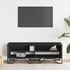 vidaXL TV Cabinet Black Engineered wood, Metal Medium TV Cabinet