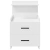 vidaXL Bedside Cabinet Set of 2 White Engineered wood Medium
