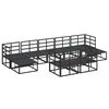 vidaXL Garden Sofa Set with Cushion 9 pcs Black Aluminium