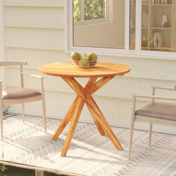 vidaXL Garden Table Brown Solid Acacia wood Medium Durable