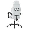 vidaXL Gaming Chair White and Black Faux Leather