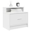 vidaXL Nightstand White Engineered Wood Night Table Rectangular
