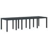vidaXL Garden Dining Table Anthracite 118.11 x 39.37 x 28.74 in