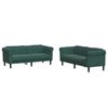 vidaXL Sofa Set Dark Green Velvet 2-Seater Ergonomic Sofa Set