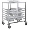 vidaXL Tray Trolley with 12 GN Containers 29.5x21.7x34.3" Stainless Steel