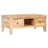 vidaXL Coffee Table Natural Rough Mango Wood Medium Coffee Table
