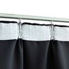 vidaXL Blackout Curtain with Hooks Black 114.2x96.5"