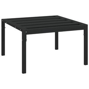 vidaXL Garden Coffee Table Black Powder-coated steel Small Durable